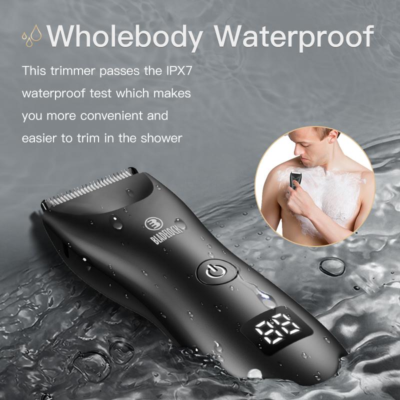 Adult Body Hair Clippers electric shave  waterproof USB Rechargeable for  men black hair trimmer