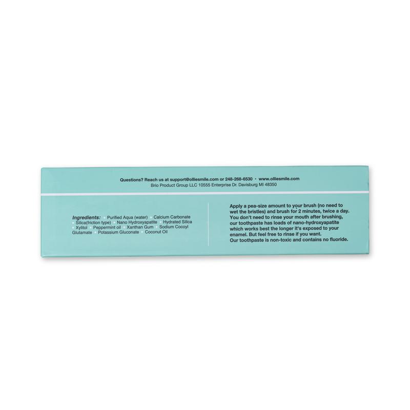 Ollie Clean Mint Toothpaste - 10% Nano-Hydroxyapatite, Fluoride Free