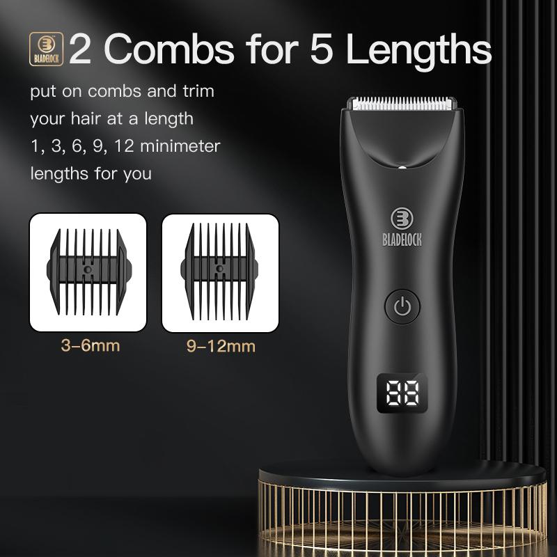 Adult Body Hair Clippers electric shave  waterproof USB Rechargeable for  men black hair trimmer