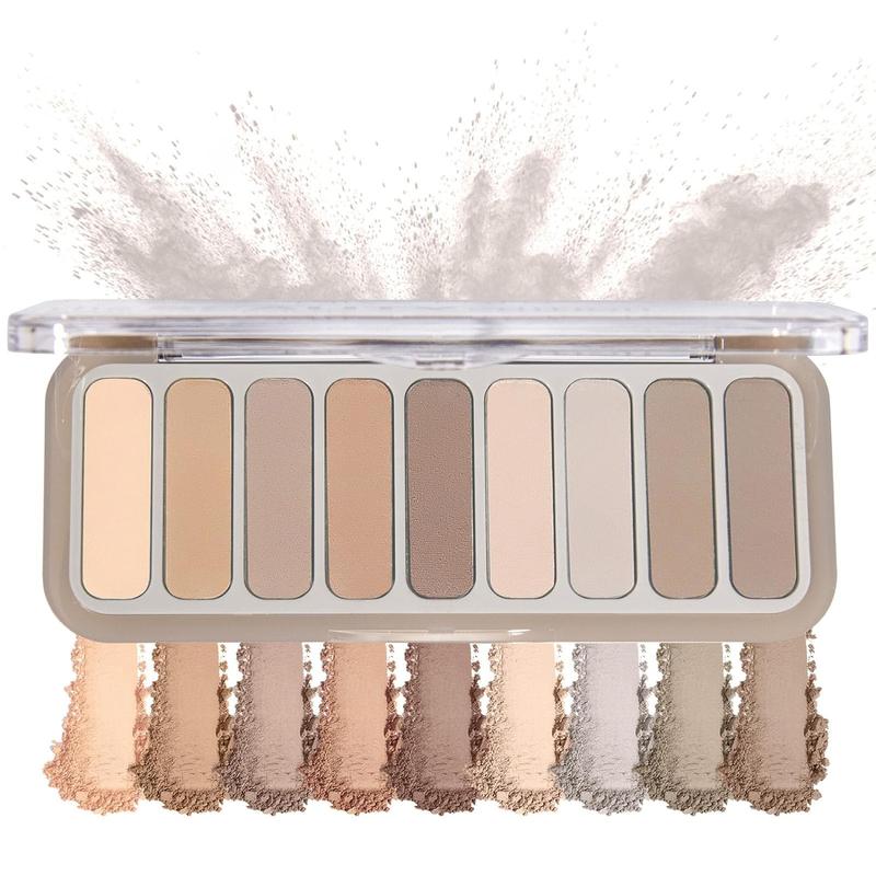 Mini Naked Eyeshadow Palette & Brown All Matte Neutral Nude Smoky Eye Shadow Make Up Pallet High Pigmented Naturing-Looking Ultra-Blendable Long Lasting Waterproof Makeup Compact Gentle Nourishing Pack Cosmetic