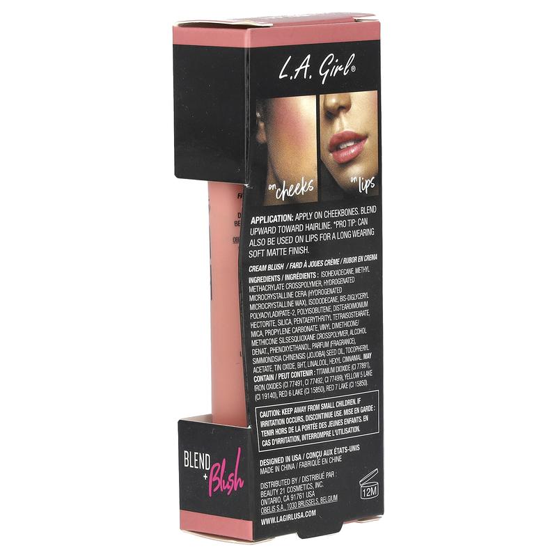 L.A. Girl Soft Matte Cream Blush, GBL441 Rosebud, 0.27 fl oz (8 ml)