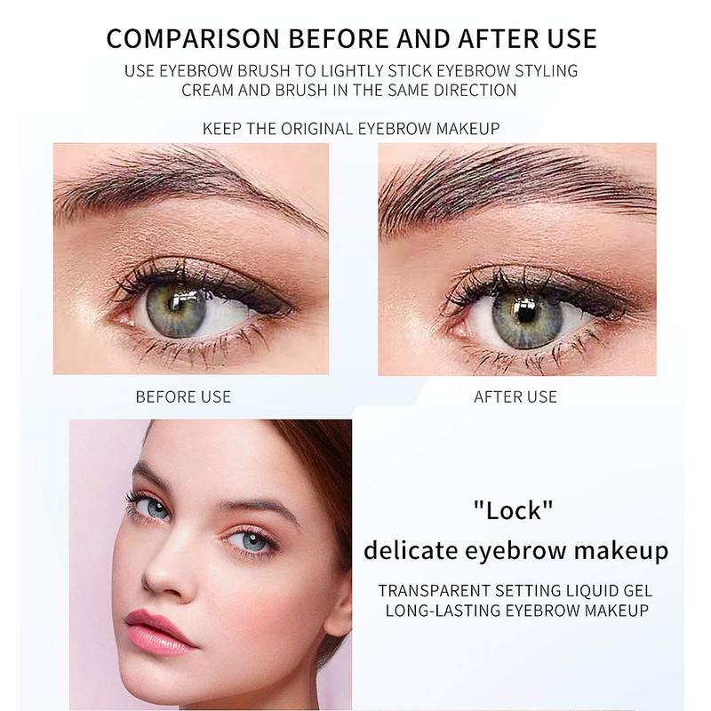 ( Buy 1 Get 1 Free ) Clear Eyebrow Setting Gel, Brow Fix Gel, Waterproof And Sweat-Proof Eyebrow Repair Liquid Brows Styling Beauty Salon Home Use Makeup, 1.81oz, Women Christmas gift