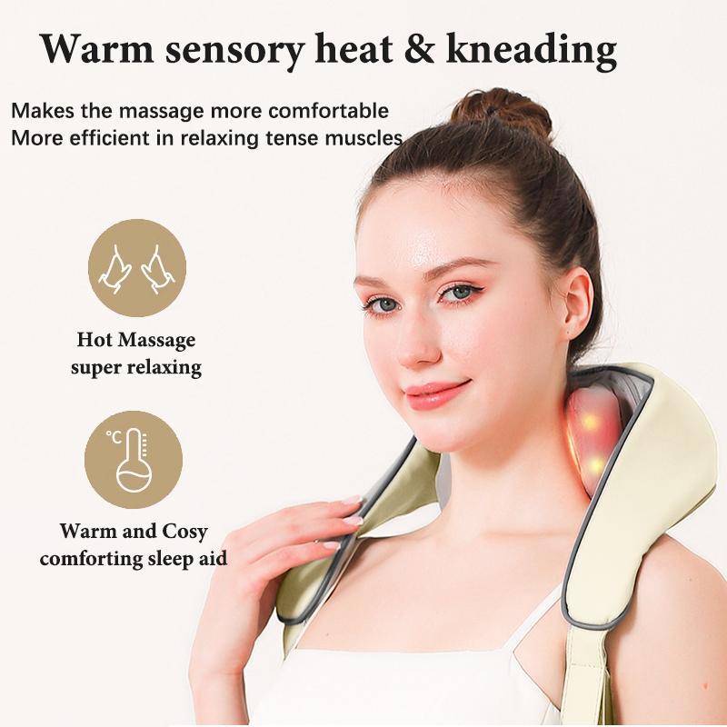 Rechargeable Neck Massager, Shoulder Hot Compress Neck Massager, Neck & Shoulder Massager for Home Use, Personal Care Appliances