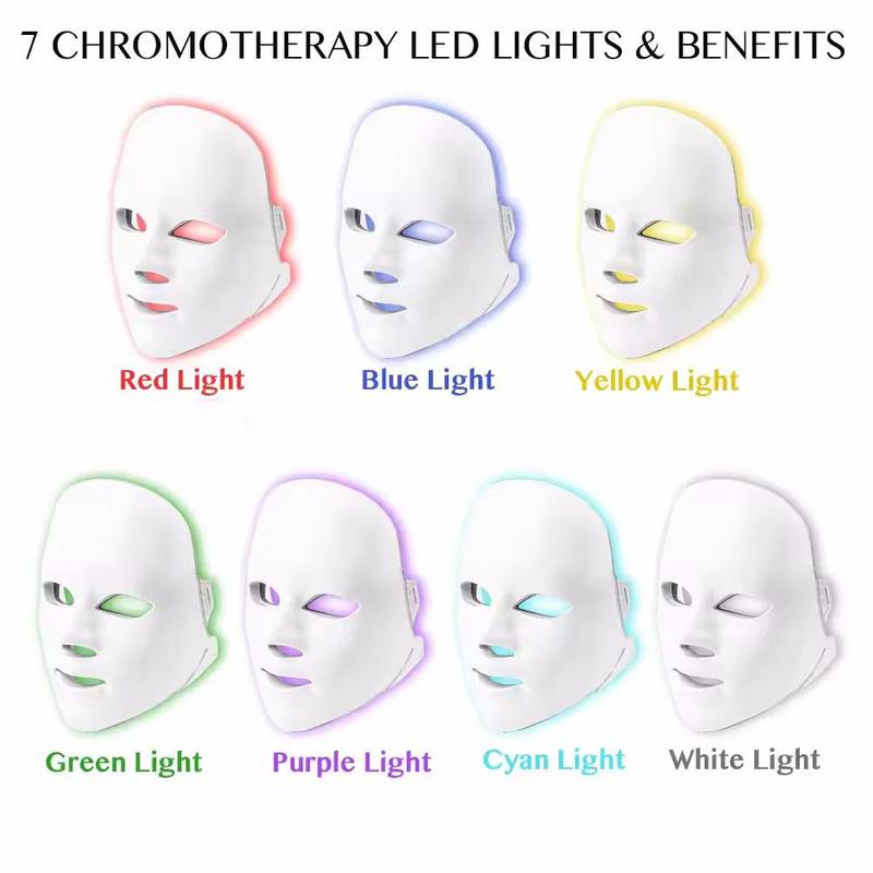 LED Light Facial Mask, 1 Count Facial Skin Care Mask, Facial Beauty Tool for Women, Professional Facial Skin Care Tool for Home & Salon Use