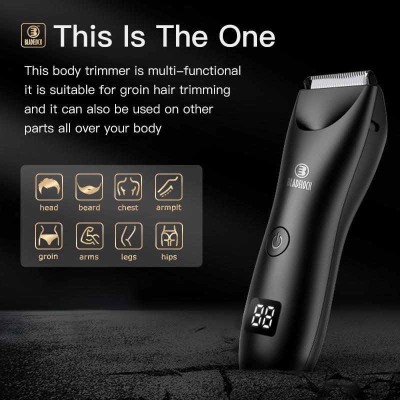 Adult Body Hair Clippers electric shave  waterproof USB Rechargeable for  men black hair trimmer