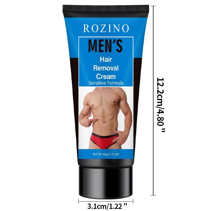 Men's Hair Removal Cream, Long-lasting Hair Removal Cream, Gentle Hair Removal Product for Armpit, Legs and Body, Men's Grooming Product