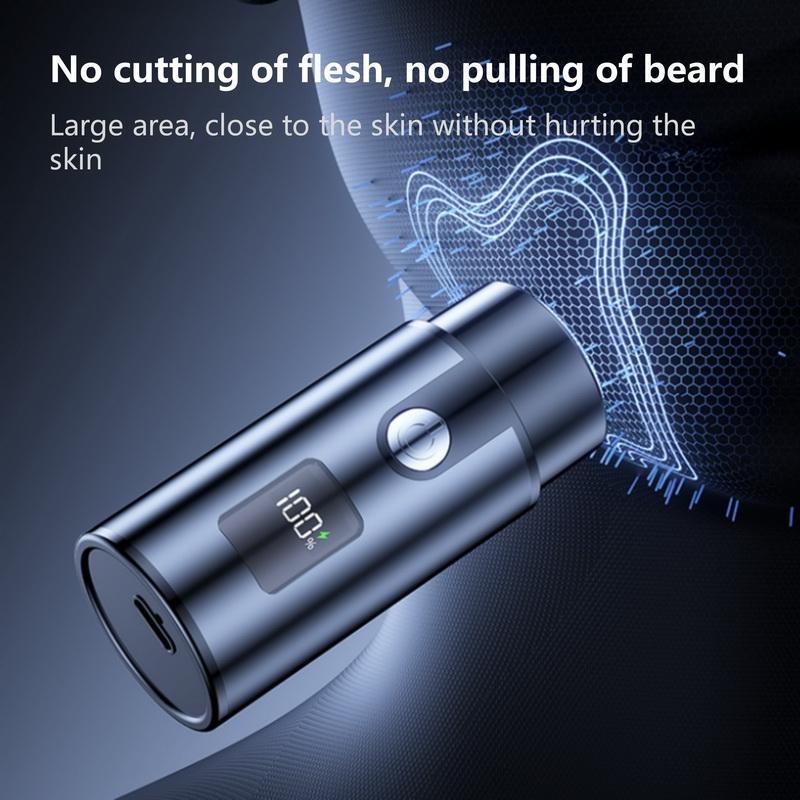 Portable Mini Electric Shaver, 1 Box Rechargeable Shaver for Men, LED Display Travel Friendly Electric Shaver, Easy to Clean, Long-lasting Battery Life