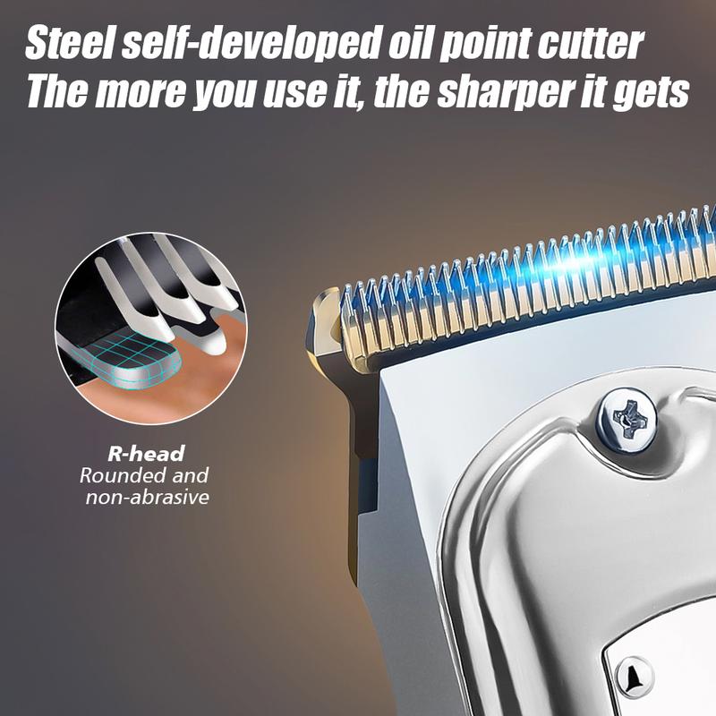 Hair Clippers for Men Professional with 5 Limit Combs, Beard Hair Trimmer with LED Display, Cordless Barber Clippers Supplies, Hair Cutting Kit, Mens Grooming Kit, Birthday Gifts for Men Women