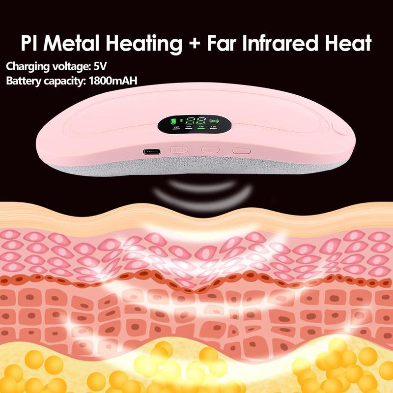 Menstrual Heating Pad Smart Uterus Warmer Belt, Relief Waist Cramps Vibrating Abdominal Massager Uterus Warmer Waist Massager for Christmas Gift, Winter & New Year Gift, Stocking Fillers