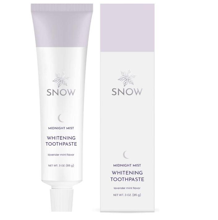 SNOW Daily Hydroxyapatite Whitening Toothpaste - Oral Care Paste for Teeth Whitening - PM Toothpaste with Xylitol & Hydroxyapatite - Lavender & Mint Flavor (Midnight Mist) (Black friday sale of 51%)