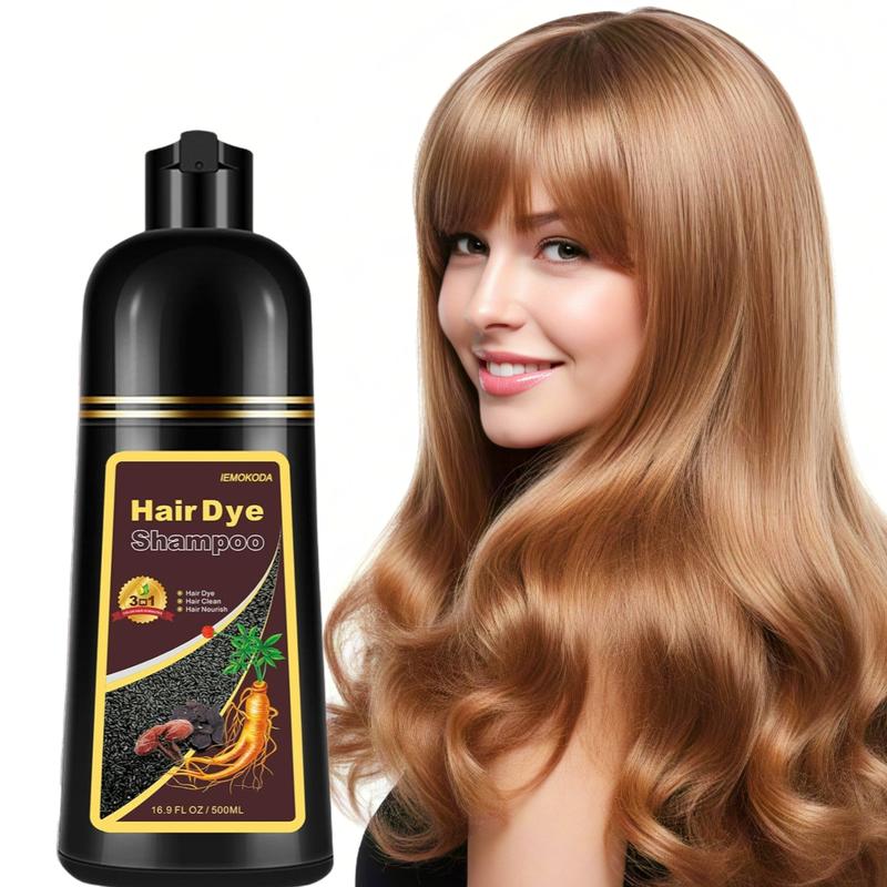 IEMOKODA Blonde Brown Hair Dye Shampoo 3-in-1, Long-lasting & Natural Hair Color Shampoo, Instant Herbal Ingredients Haircare, Effect in Minutes