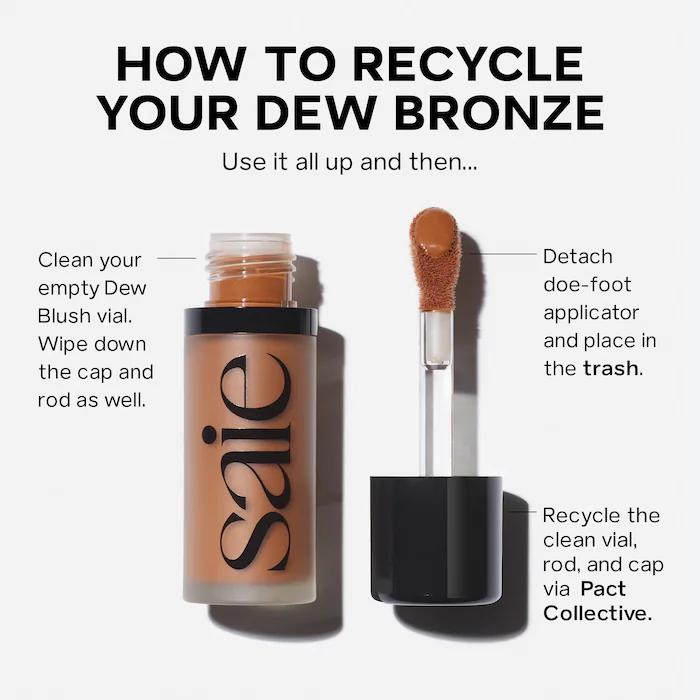 Dew Bronze Light-Reflecting Liquid Bronzer, Swim Shade, Natural Finish, 0.4 oz