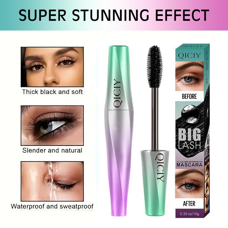 Waterproof Mascara, 1 Count Long Lasting Natural Curl Eyelashes Mascara, Professional Eye Enhancement Makeup Products for Women & Girls