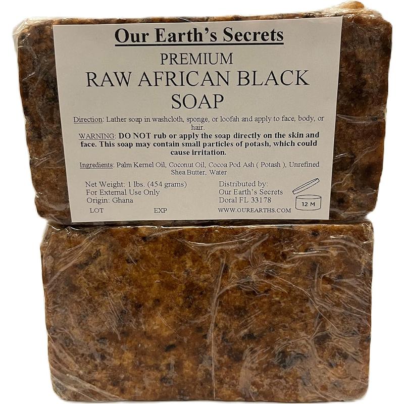 FLASH SALE 51% Our Earth's Secrets Raw African Black Soap, 1 lb.