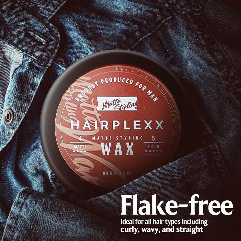 Hairplexx Matte Wax to Improve Texture and Thickness, Strong Hold All Day - Natural Hair Styling Paraben Free 2.7 oz Gel Haircare