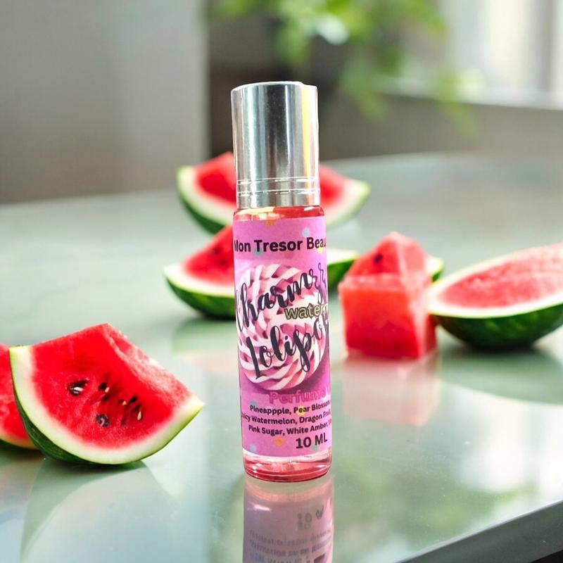 Charmzzz Watermelon Lollipop Body Oil Roll-On - Refreshing and Fruity Scent for Summer Aroma, Fragrance