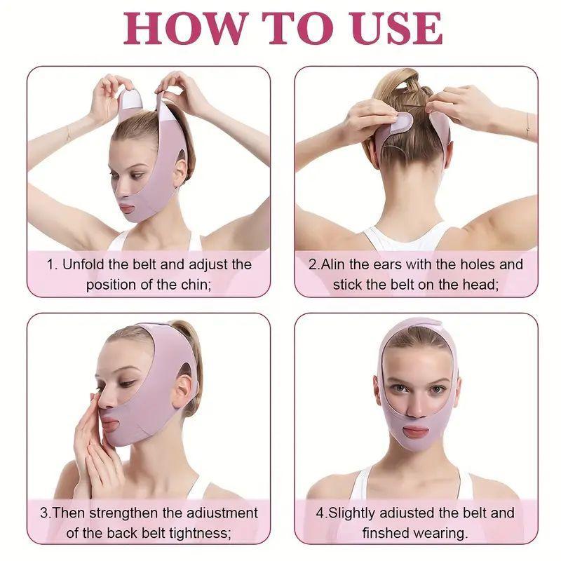 V-shaped Face Lifting Mask, Face Skin Lifting Mask, V Face Lifting Belt, Facial Slimming & Massage Tools for Women, Comfort Skincare Tool, Summer Gift, Face  Lifting Straps  Beauty Products, Makeup Products