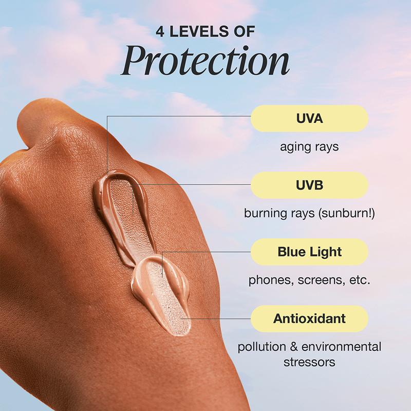 Mineral Sun Glow SPF Broad Spectrum SPF 43 PA +++ Facial Lightweight Skincare Sunscreen Hydrating Radiant Sensitive Vegan