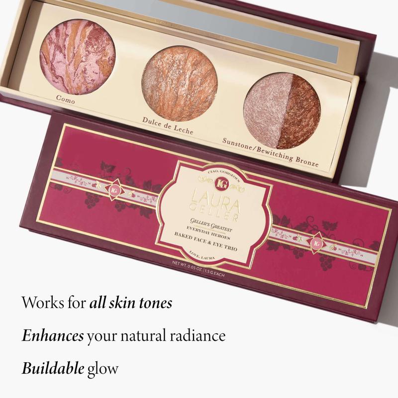 Geller's Greatest Everyday Heroes Baked Face & Eye Trio (Blush, Highlighter, Eyeshadow)