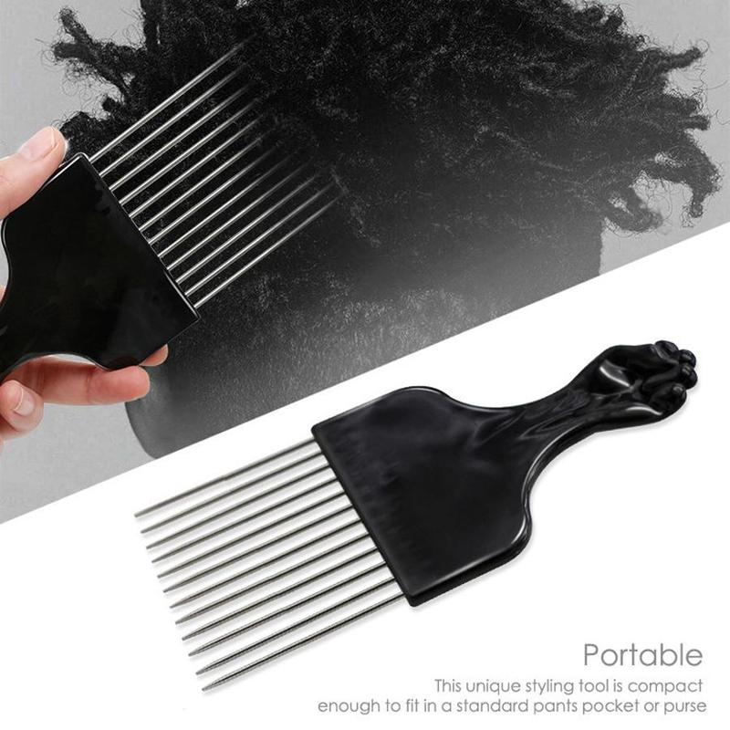 Hair Braiding Tool Set, 3 Counts set Rubber Curling Brush & Sponge Styling Comb & Steel Pin Comb, Professional Hair Styling Tool for Men