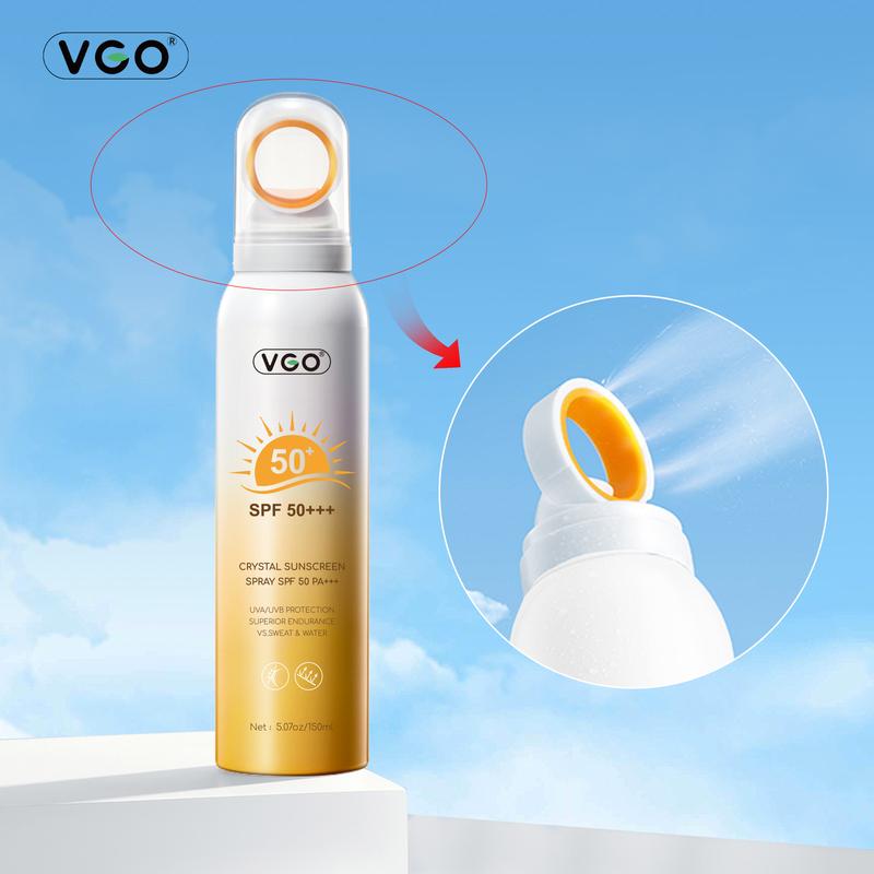 VGO Crystal Sunscreen Spray SPF 50 PA+++ Lightweight Moisturizing Spray Sunscreen for Face and Body, 5.07 oz 150ml