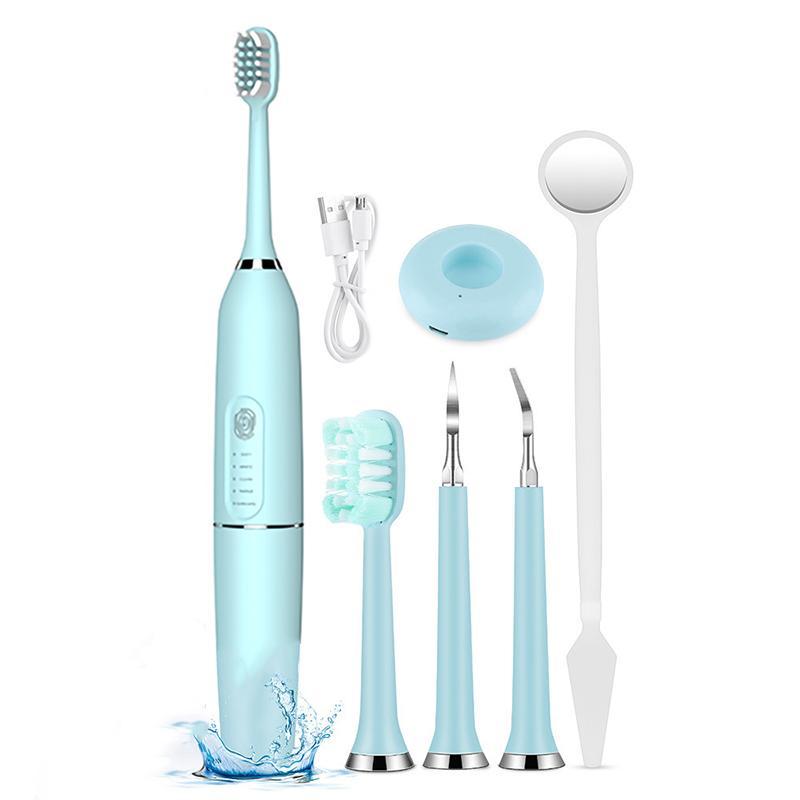 USB Rechargeable Electric Toothbrush Set, 1 Box Water Flosser & Toothbrush Head & Mouth Mirror, Oral Care Tool for Home & Travel