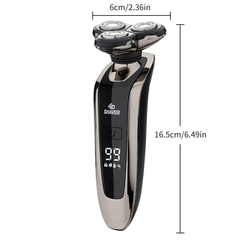 CHIN electric shaver portable travel shaver, electric shaver with replacement heads,  fast charging, long-lasting battery, easy to clean, waterproof design, smart power display, smart shaving pressure sensor, Facial Plug Comfort electric shaver