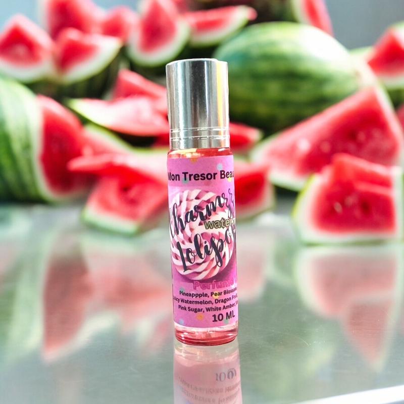 Charmzzz Watermelon Lollipop Body Oil Roll-On - Refreshing and Fruity Scent for Summer Aroma, Fragrance