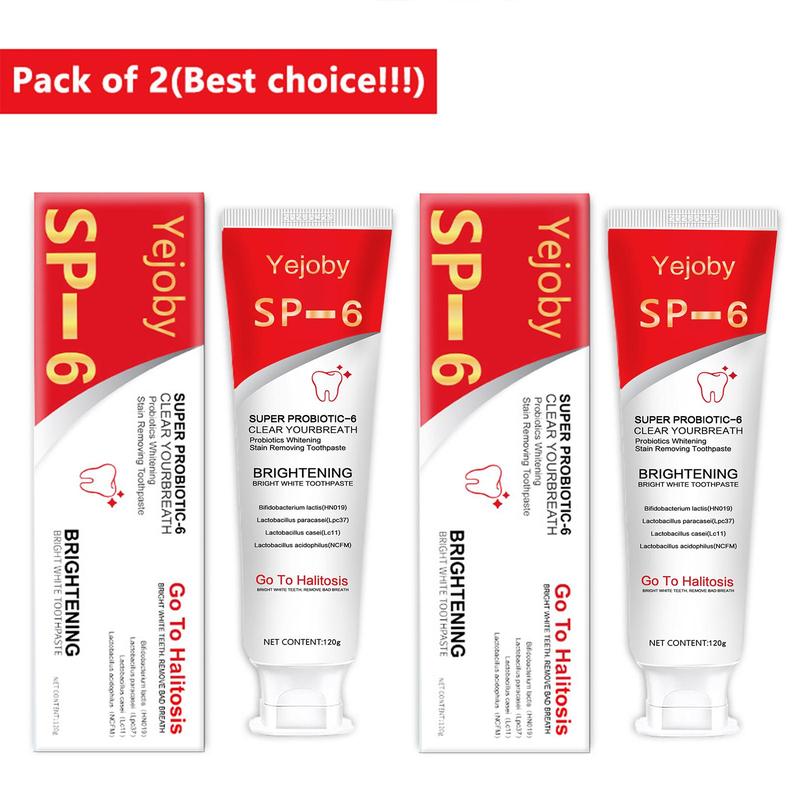 SP-6 [Triple Whitening] Super Probiotic Sp-6 Toothpaste, Sp-6 Ultra Whitening Toothpaste, Sp 6 Toothpaste,Fresh Breath, Sp-6 Toothpaste 4.9 oz SP-10,SP-10 SP-8 SP-4 sp-10 sp-8 sp-4 sp8 sp6 sp4 SP-10