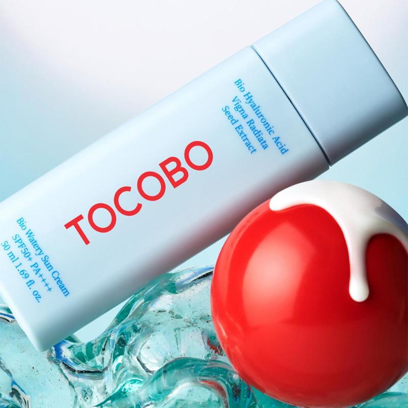 [TOCOBO] Bio Watery Suncream SPF50+ PA++++ 50ml & Cotton Soft Sun Stick SPF50+ PA++++ 19ml, Moisturizing sunscreen,  Lightweight Sunscreen Stick for Face, Hydrating Formula, Non-Greasy, No White Cast, Skincare Set