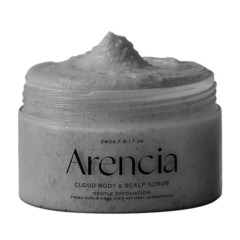 Arencia Fresh Cloud Sea Salt Body & Scalp Scrub (Black)