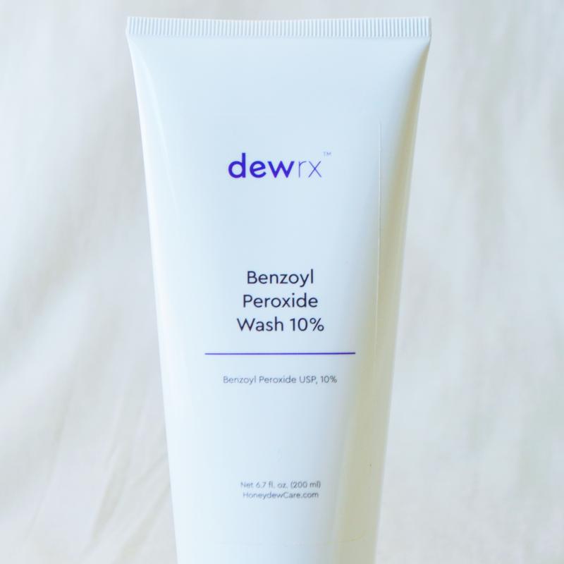 DewRx Benzoyl Peroxide Cleanser 10%, Dermatologist-Recommended for Acne Prone Skin