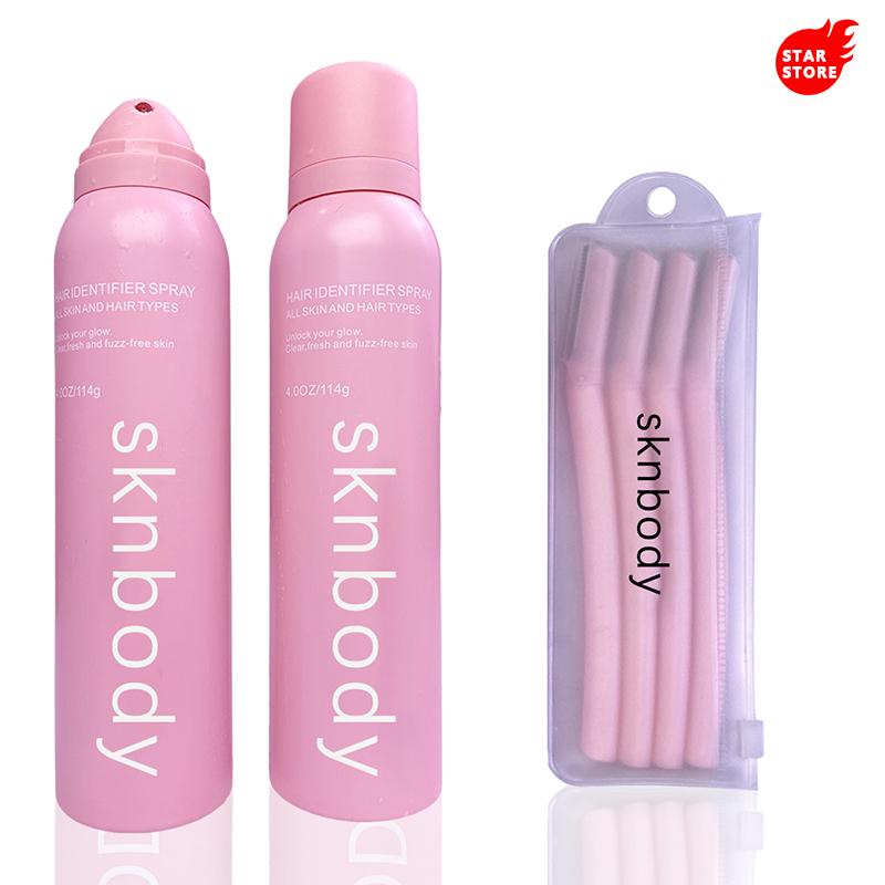 SKNBODY Star store  Hair Identifier Spray and Dermaplaner Set Body Care Hair Removal Razor Wax Comfort Cosmetic