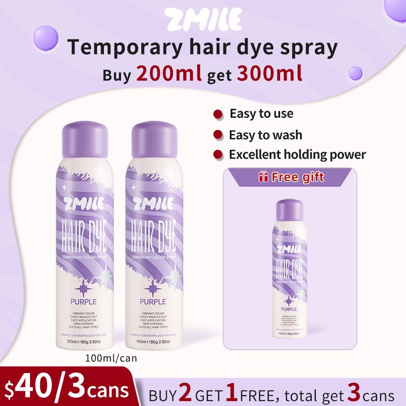 Zmile temporary hair dye spray ( color PINK & BLUE & PURPLE)