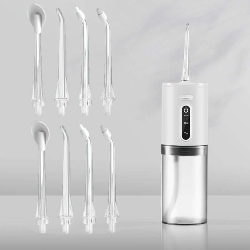 8 - Jet Tip dental oral irrigator. 3 three - frequency pulse teeth cleaners. Rechargeable Portable Rechargeable Portable Daily Cleansing