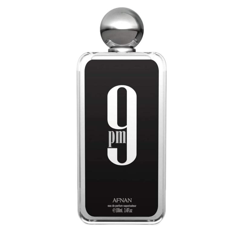 Afnan 9 PM Eau de Parfum Spray for Men 3.4 Ounce Amber Vanilla Cologne