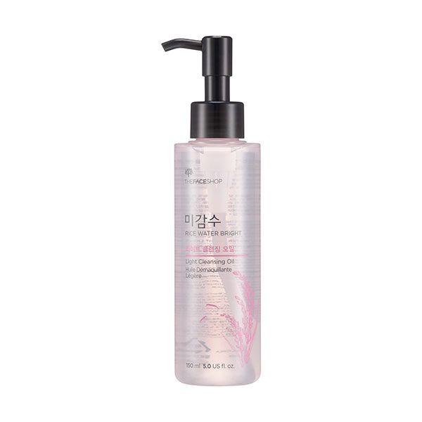 THE FACE SHOP Rice Water Bright Light Cleansing Oil 150ml Korean Facial Cleanser Skincare Lightweight Brightening Facial Cleansing