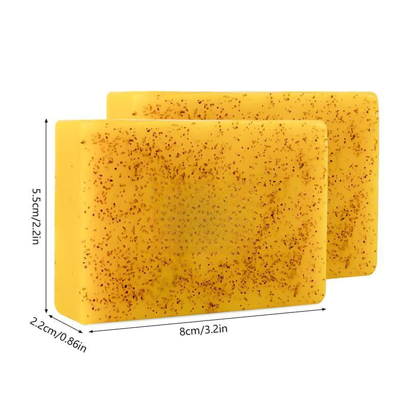 Lemon Turmeric & Kojic Acid Soap Bar, Facial and Body Cleansing, Daily Skin Cleansing Soap Bar, Suitable for Both Men and Women, Moisturizing and Mild Kojic Acid Soap Bar, Comes with Soap Bag Body Care Cleanser turmeric