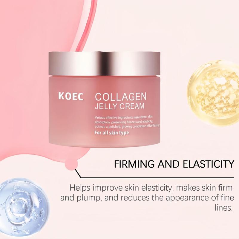 Collagen Night Wrapping Mask & Collagen Jelly Cream & Firming Facial Serum, 1 Set Moisturizing Hydrating Skin Care Kit, Daily Skincare Products for Women & Men, Beauty Care, Beauty Products, Beauty Kit