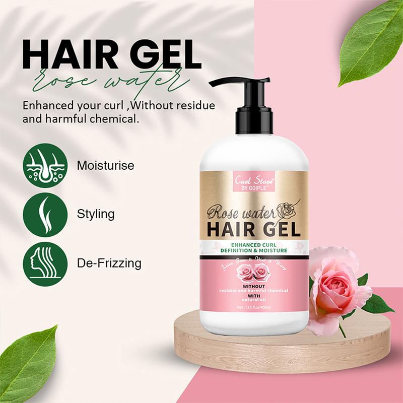 Goiple Hair Cream for Curly Hydrating Hair Curl Defining Cream with Rose Extract for Wavy Hair 13.5 FL OZ  Moisturizer Styling Cream