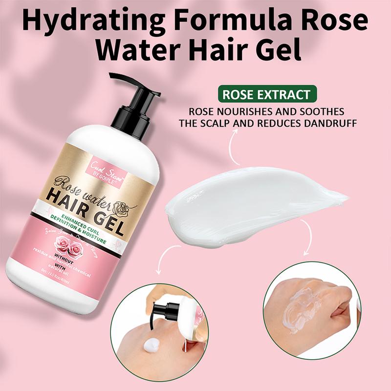 Goiple Hair Cream for Curly Hydrating Hair Curl Defining Cream with Rose Extract for Wavy Hair 13.5 FL OZ  Moisturizer Styling Cream