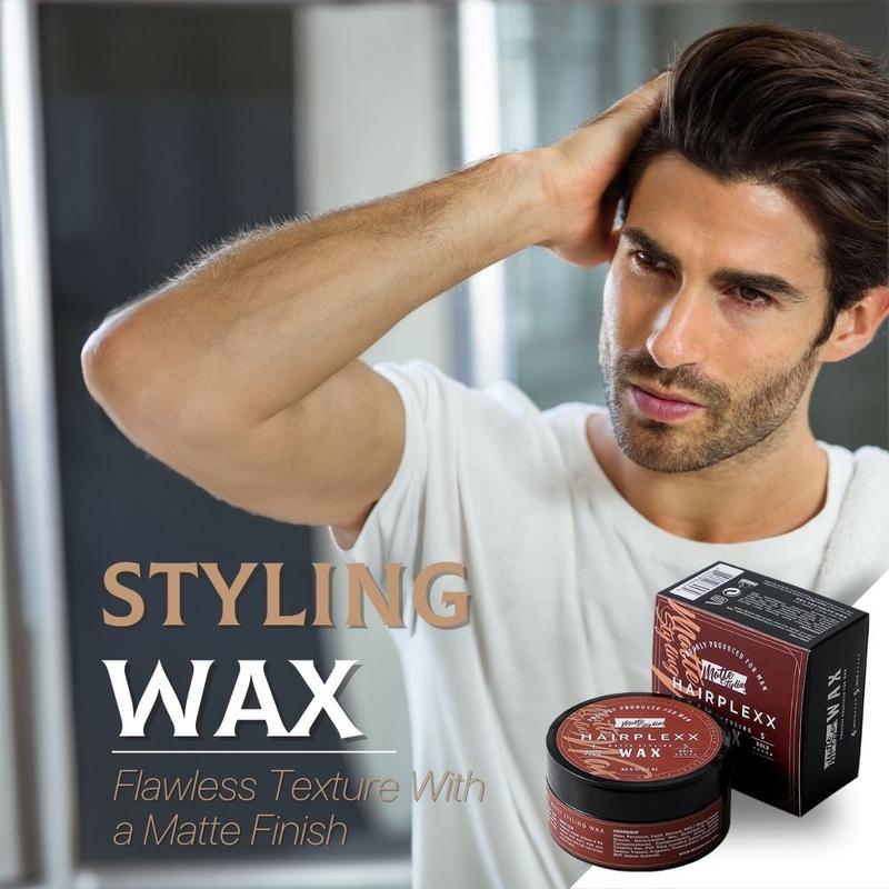 Hairplexx Matte Wax to Improve Texture and Thickness, Strong Hold All Day - Natural Hair Styling Paraben Free 2.7 oz Gel Haircare