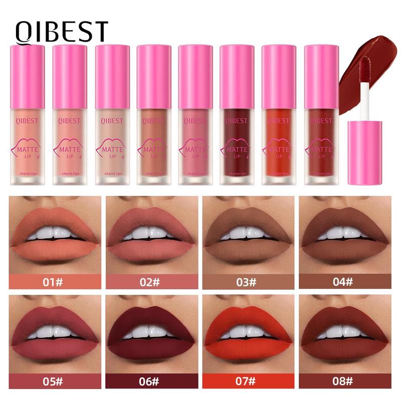 Long Lasting Matte Lip Gloss, 1 Count Waterproof Moisturizing Lipstick, Easy Coloring Lipstick, For All Occasions Lip Makeup