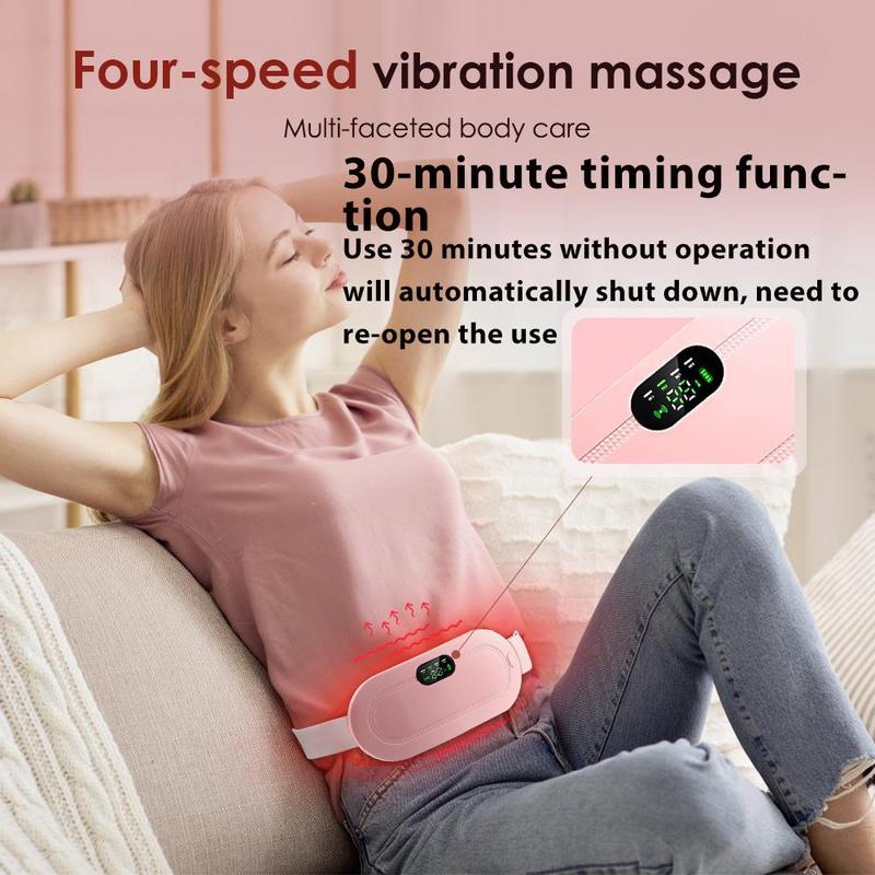 Menstrual Heating Pad Smart Uterus Warmer Belt, Relief Waist Cramps Vibrating Abdominal Massager Uterus Warmer Waist Massager for Christmas Gift, Winter & New Year Gift, Stocking Fillers