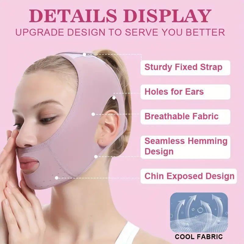 V-shaped Face Lifting Mask, Face Skin Lifting Mask, V Face Lifting Belt, Facial Slimming & Massage Tools for Women, Comfort Skincare Tool, Summer Gift, Face  Lifting Straps  Beauty Products, Makeup Products