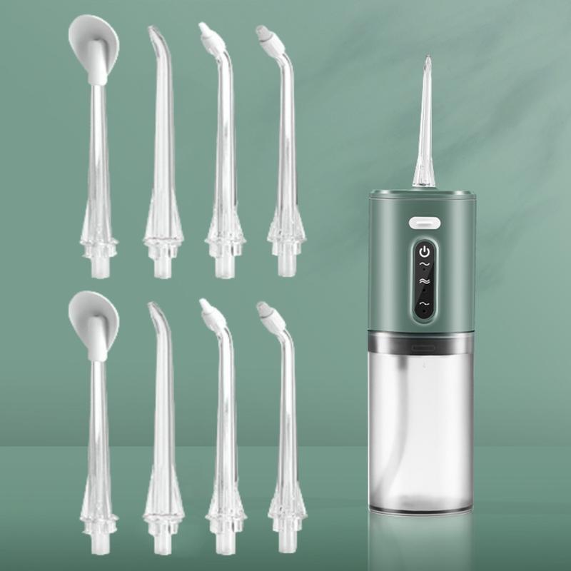 8 - Jet Tip dental oral irrigator. 3 three - frequency pulse teeth cleaners. Rechargeable Portable Rechargeable Portable Daily Cleansing