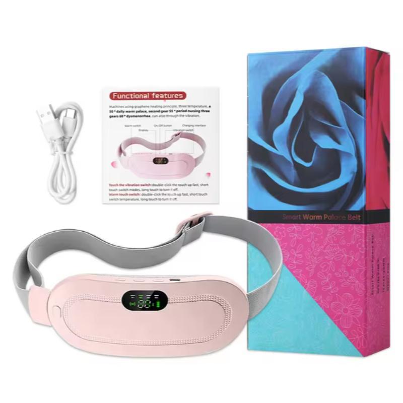 Menstrual Heating Pad Smart Uterus Warmer Belt, Relief Waist Cramps Vibrating Abdominal Massager Uterus Warmer Waist Massager for Christmas Gift, Winter & New Year Gift, Stocking Fillers