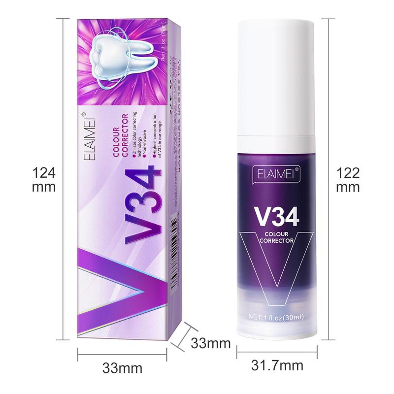 Elaimei V34 Cleaning Toothpaste , Blueberry Flavor (30ml)