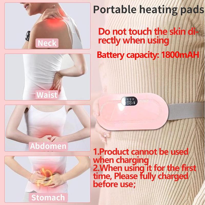 Menstrual Heating Pad Smart Uterus Warmer Belt, Relief Waist Cramps Vibrating Abdominal Massager Uterus Warmer Waist Massager for Christmas Gift, Winter & New Year Gift, Stocking Fillers