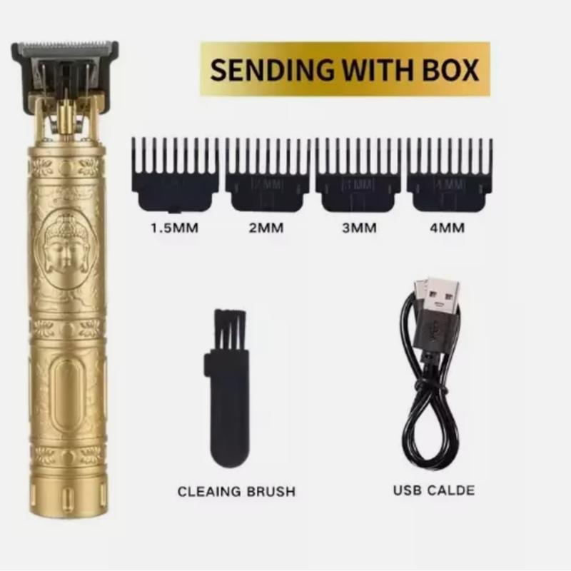 Electric Hair Clipper, Rechargeable, T9 Vintage Style, for Men's Grooming, USA